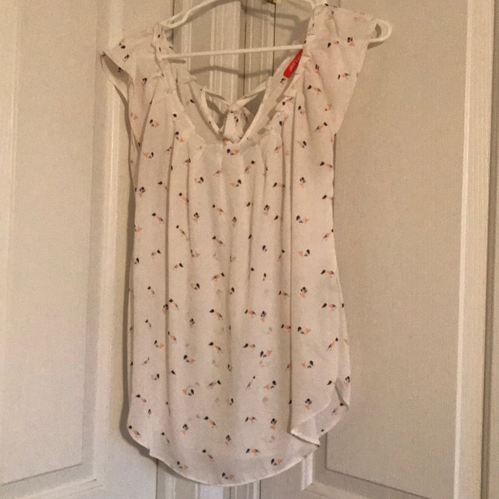 White patterned blouse